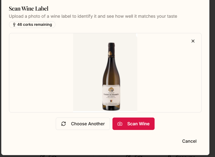 Scanning a Wine Label