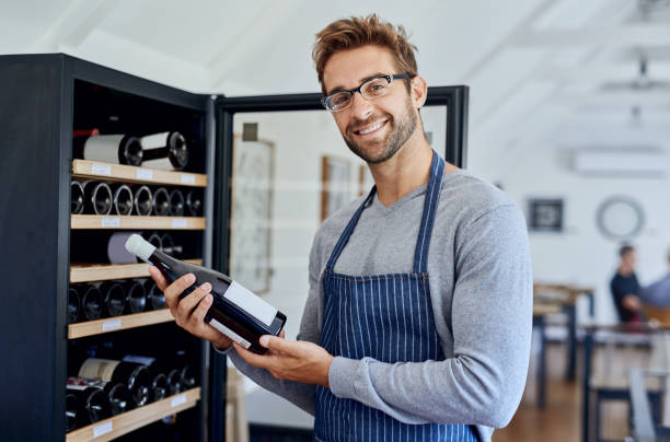 Sommelier in Wine Cellar